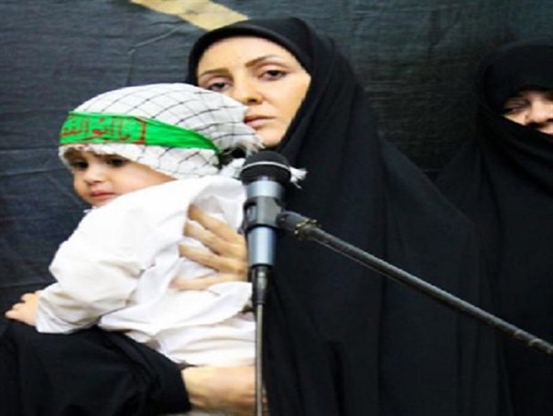 جان خودم و فرزندم را نیز برای یاری امام زمان تقدیم می کنم