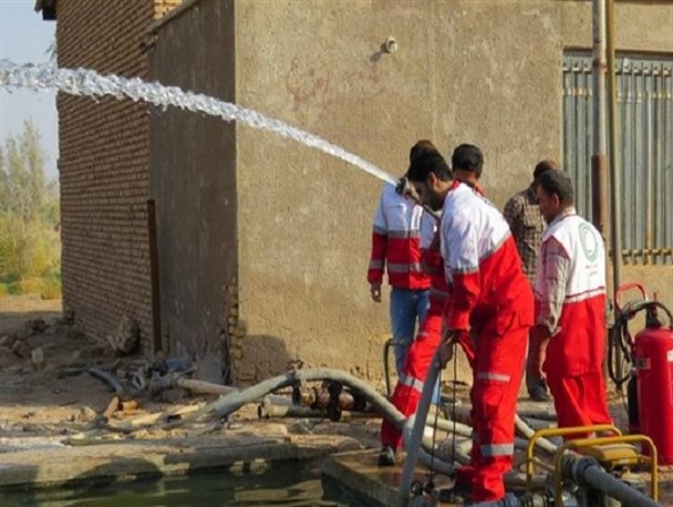 مانور آمادگی مواجهه با سیلاب در خوروبیابانک/ تصاویر