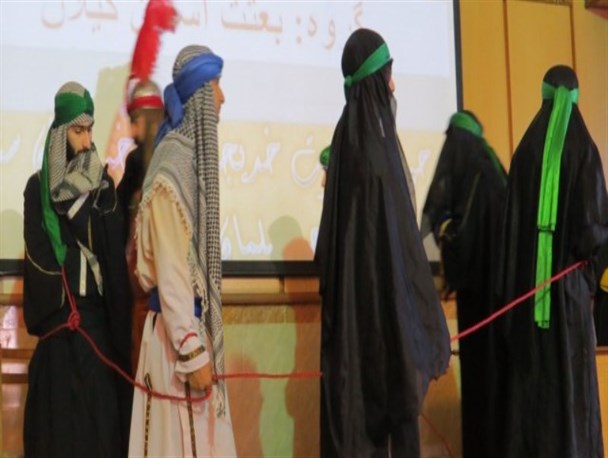 برگزاری مراسم خطبه خوانی حضرت زینب(س) در سنگر +گزارش تصویری