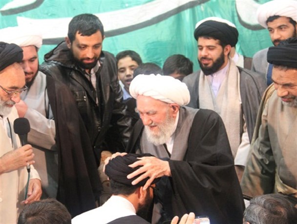 مراسم عمامه گذاری طلاب شهر درچه/ تصاویر