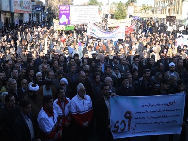 اعلام انزجار سمنانی ها از فتنه و فتنه گران در یوم الله 9 دی+تصاویر
