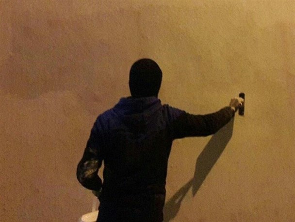 امحاء شعار منافقین توسط جوانان انقلابی بابل +تصاویر