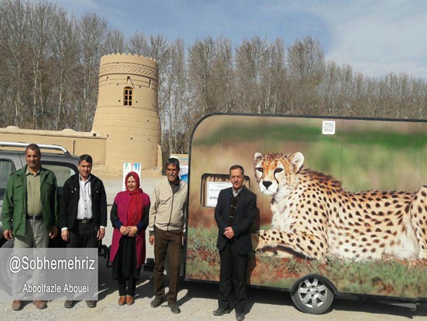 کاروان حمایت از یوزپلنگ آسیایی وارد مهریز شد+تصاویر