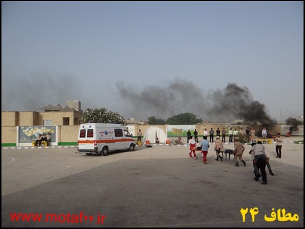 مانور زلزله و پدافند غیر عامل در دیر برگزار شد