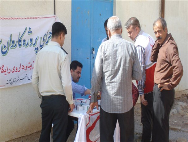 150 نفر از اهالی روستاهای بخش خدابنده لو صحنه ویزیت رایگان شدند