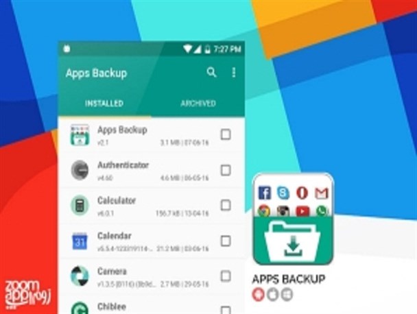 پشتیبان گیری و ارسال اپلیکیشن های نصب شده با اپلیکیشن Apps Backup