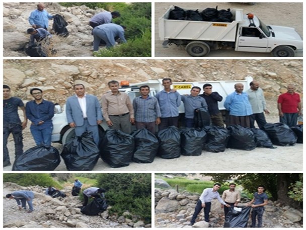 پاکسازی تفرجگاه موگرمون توسط مردم و مسئولان لنده ای +عکس