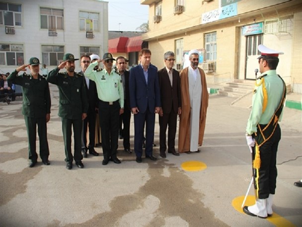 مراسم صبحگاه مشترک نیروی انتظامی دشتستان برگزار شد+تصاویر