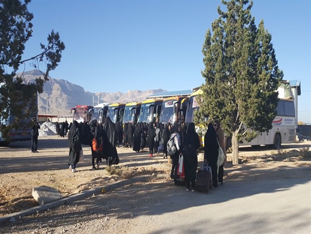 ۳۵۰ دختر دانش آموزش نی ریزی عازم راهیان نور شدند