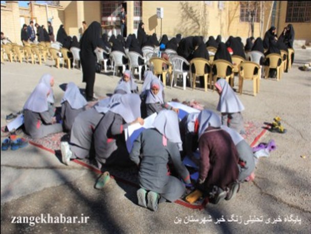 نقش آفرینی کودکان در سالروز حماسه نهم دی ماه شهرستان بن+تصاویر