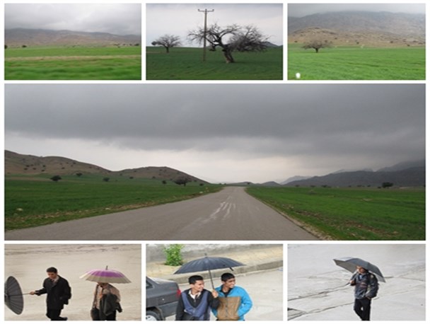 چهره نوازی شهرستان لنده با ترنم باران زمستانی+تصاویر