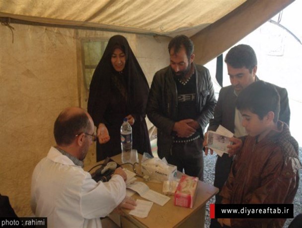 ویزیت رایگان و خدمات پزشکی بیمارستان صحرایی کمیجان