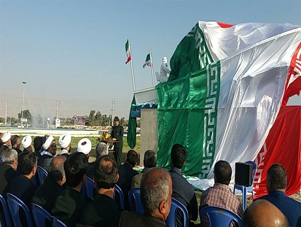 از تندیس شهید مهدوی و یارانش در برازجان رونمایی شد+تصاویر