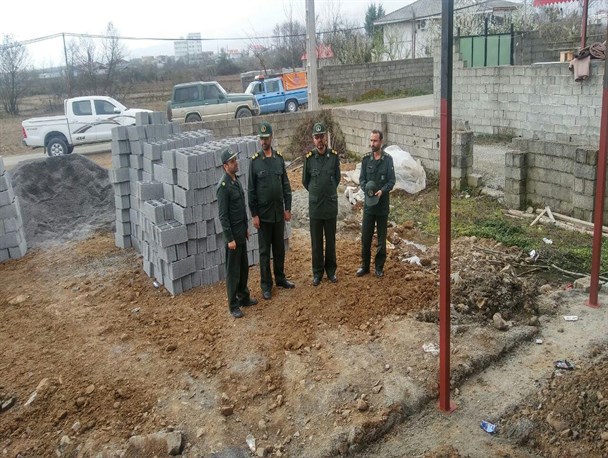 بازدید فرمانده سپاه رضوانشهر از پروژه های مسکن محرومین