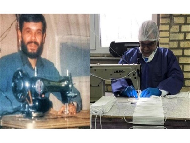 اقدام ارزنده شاعر مشهور کشوری در دوخت ماسک برای بیماران کرونایی