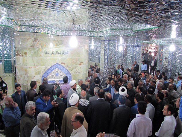 روایت تصویری از افتتاح رواق «دارالشفاء» آستان «علی بن عبدالله جعفر طیار» روستای بنادکوک تفت