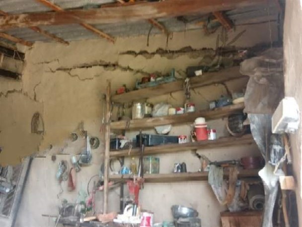 تخریب منازل آق امام مراوه تپه بر اثر رانش زمین+ فیلم