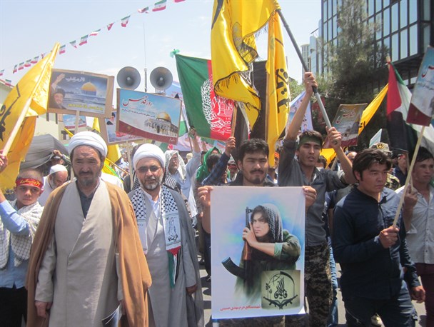 حضور مدافعان حرم در راهپیمایی روز قدس شهر قم+ تصاویر