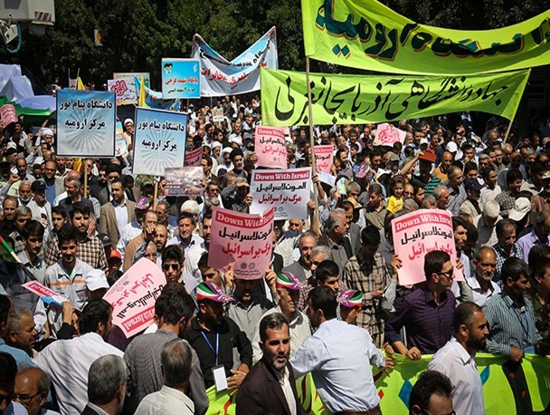 طنین فریاد "مرگ بر اسرائیل" در آذربایجان غربی/ شمارش معکوس برای برچیدن اسرائیل از صفحه روزگار + تصاویر