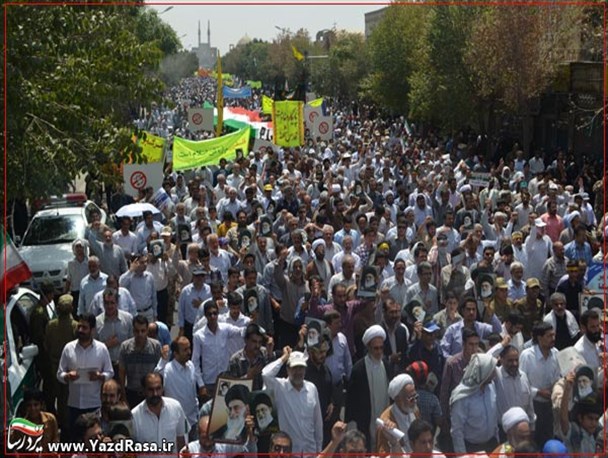 دارالعباده امروز، همنوا با جهان یکصدا«مرگ بر اسرائیل» بود +تصاویر
