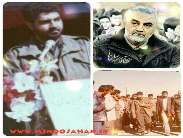 عکس دیده نشده از سردار قاسم سلیمانی در بین مردم منوجان