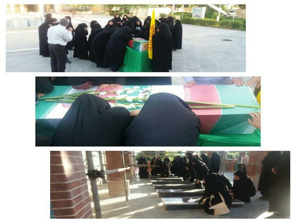 حضور دانشجویان بیرجندی در مراسم تشییع شهید گمنام در سنندج + عکس