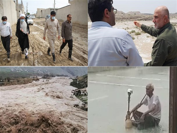 مسئولان استان بوشهر در حضور و مدیریت سیل نمره قبولی گرفتند/ از قلیان کشیدن وسط سیل تا طغیان دره "آردو"