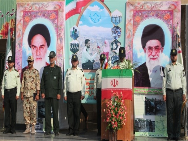 صبحگاه مشترک نیروهای مسلح شهرستان آزادشهر + تصاویر