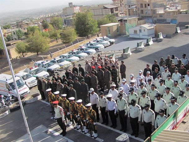 صبحگاه مشترک در شهرستان سامان برگزار شد