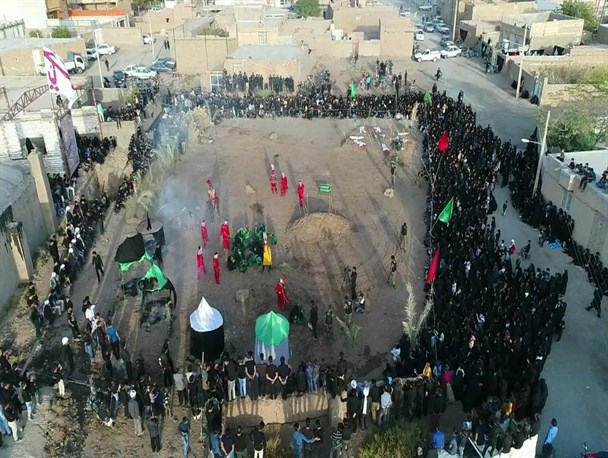 آیین نمادین حرکت کاروان اسرای کربلا در رشتخوار+تصاویر