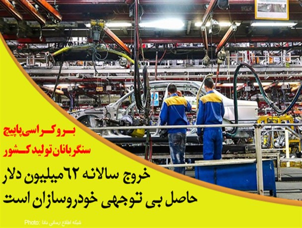 فتونیوز/خروج سالانه 62 میلیون دلار حاصل بی توجهی خودروسازان است