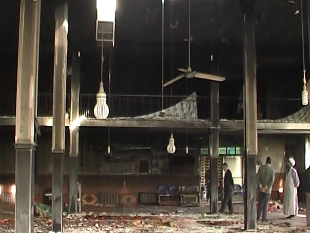 یک مسجد در شهر چهاربرج طعمه حرق شد