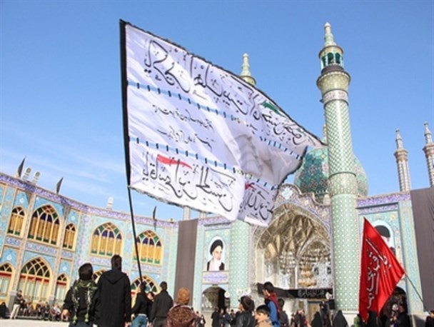 تجمع جاماندگان اربعین در حرم برادر حسین(ع)/تصاویر