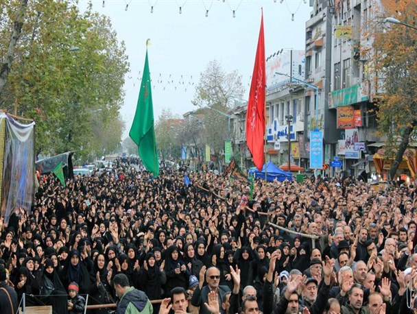 گزارش تصویری تجمع بزرگ عاشورائیان گیلانی به مناسبت اربعین حسینی