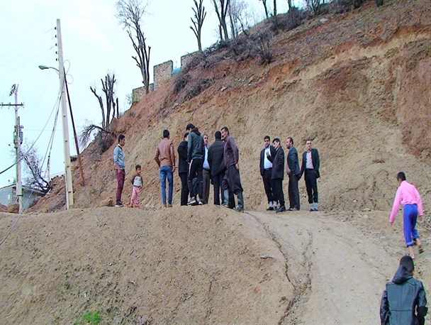 رانش زمین در روستای منارجان لردگان