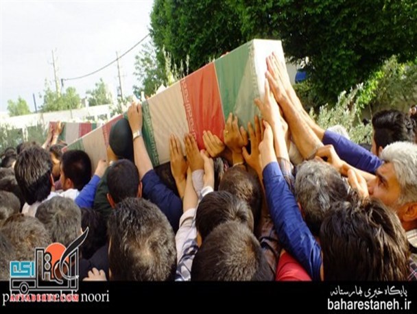 تصاویر/ تشییع پیکر مطهر 2 شهید گمنام دفاع مقدس در گلستان
