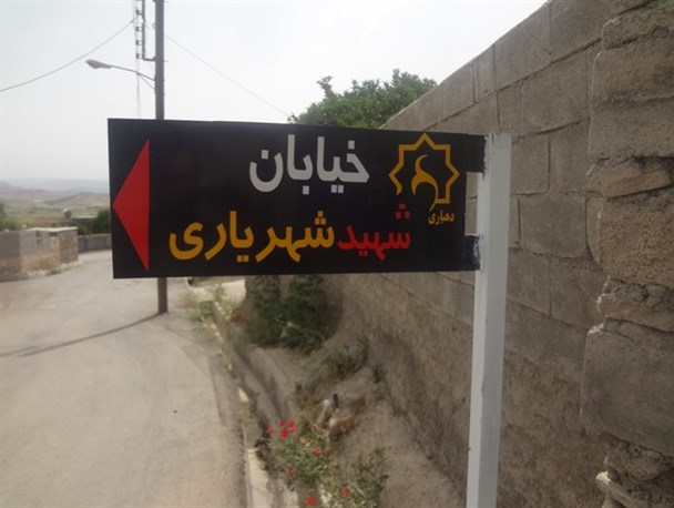 خیابان های روستای منصورآباد به نام شهدا هسته ای مزین شد+تصاویر