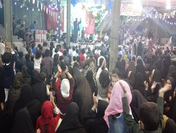 جشن شب نیمه شعبان در مسجد صاحب الزمان رابر برگزار شد/تصاویر