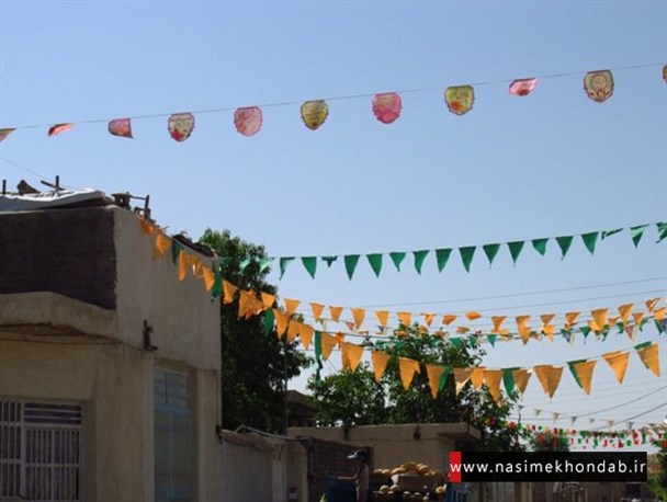 آذین بندی کوچه و خیابانها در خنداب