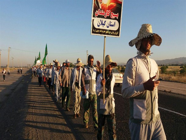 کاروان پیاده گیلان به کمال شهر کرج رسید +تصاویر