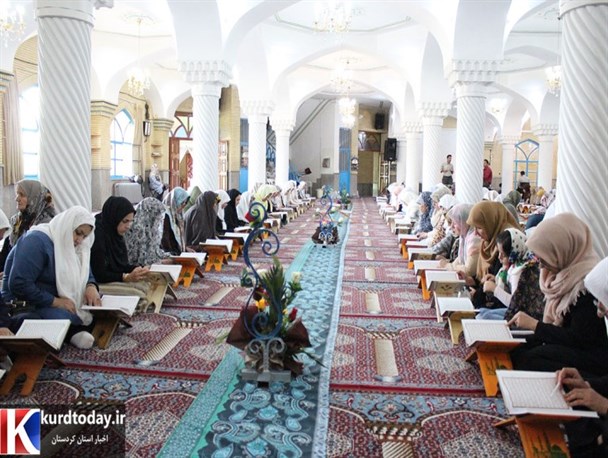 مراسم جزء خوانی قرآن کریم در مسجد جامع سنندج/ تصاویر