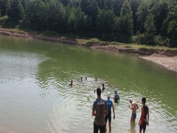 اردوی تیم ملی ورزش سه گانه ایران در آب بندان روستای میاندره+تصاویر