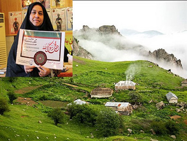 اشعار بانوی شاعر یزدی در وصف طبیعت زیبای روستا