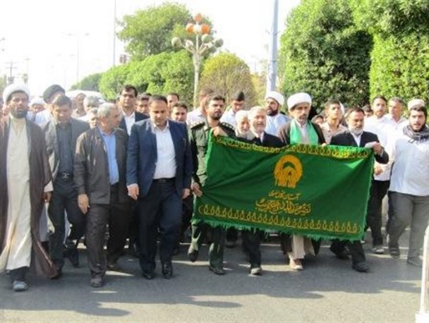 کاروان خادمان امام رضا (ع) وارد اندیمشک شد
