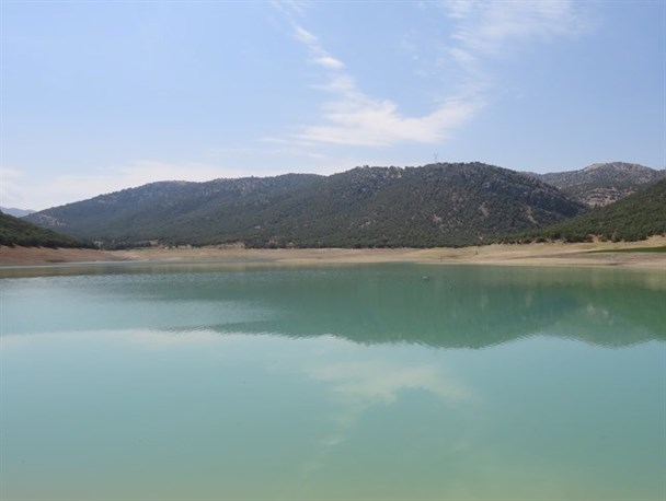 سد "شاه قاسم" یاسوج بعد از بارش‌های مونسون