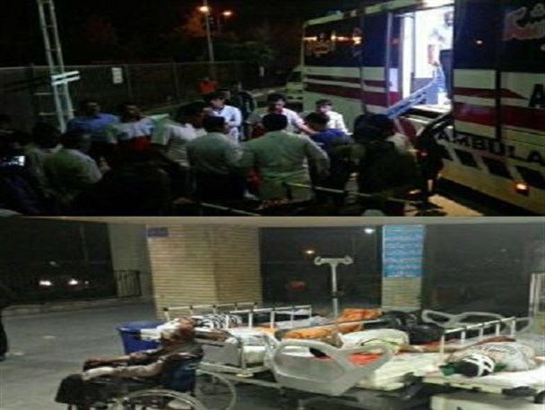 واژگونی یک دستگاه اتوبوس در جاده اصفهان شهرضا با سه کشته و ۳۹ مصدوم