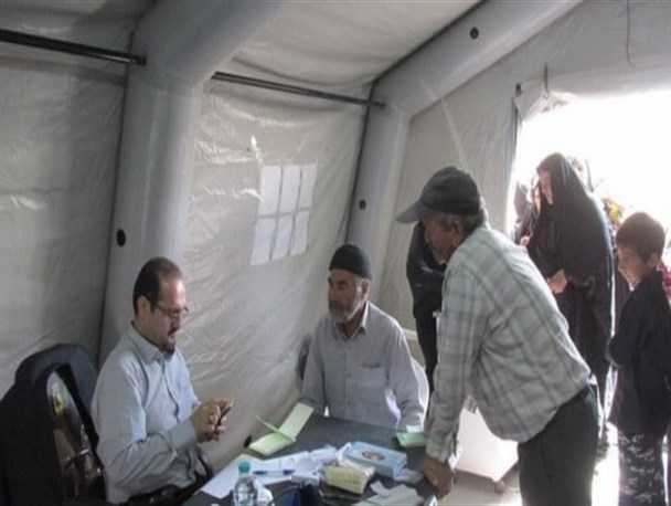 برپایی بیمارستان صحرایی سپاه در مرز خسروی