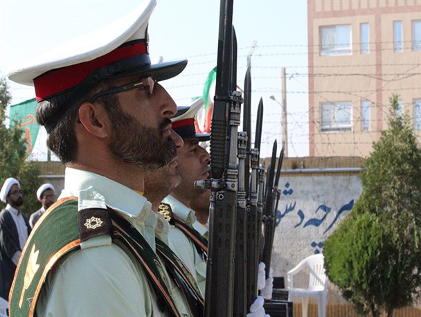صبحگاه مشترک نیروهای انتظامی خلیل آباد برگزار شد + تصاویر