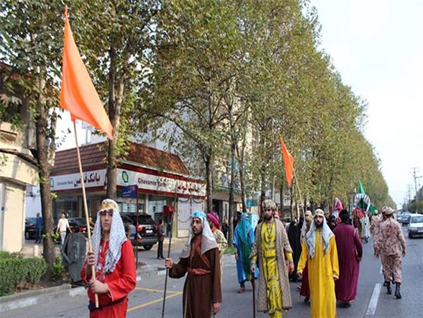 کاروان بازسازی واقعه غدیر خم در آمل