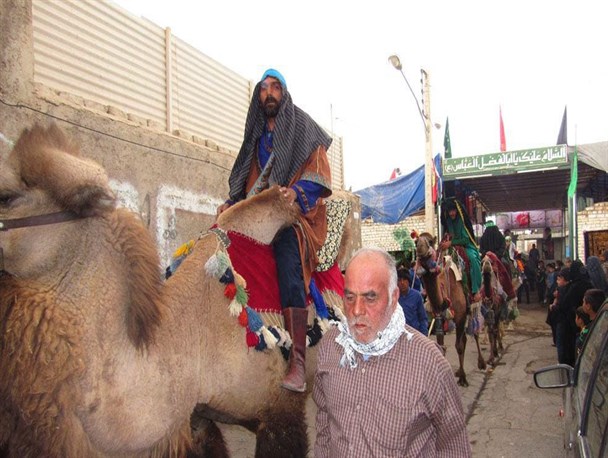 مراسم نمادین ورود کاروان امام حسین (ع) به کربلا در بادرود+ تصاویر